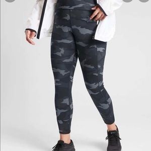 Athleta Black Camo Contender Tights